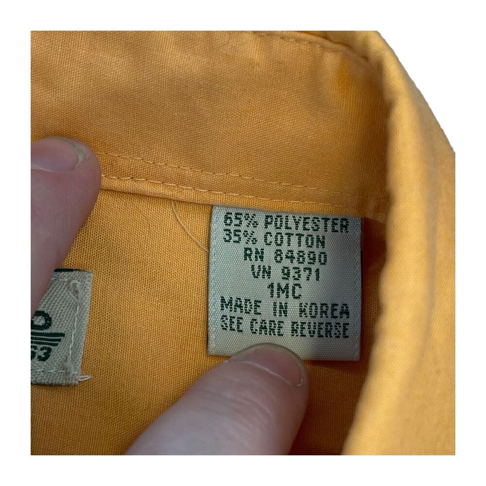 Haband Shirt Men's 16 Orange Polyester Pockets Short Sleeve Casual Button-Up - Picture 4 of 9